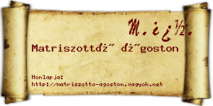 Matriszottó Ágoston névjegykártya
